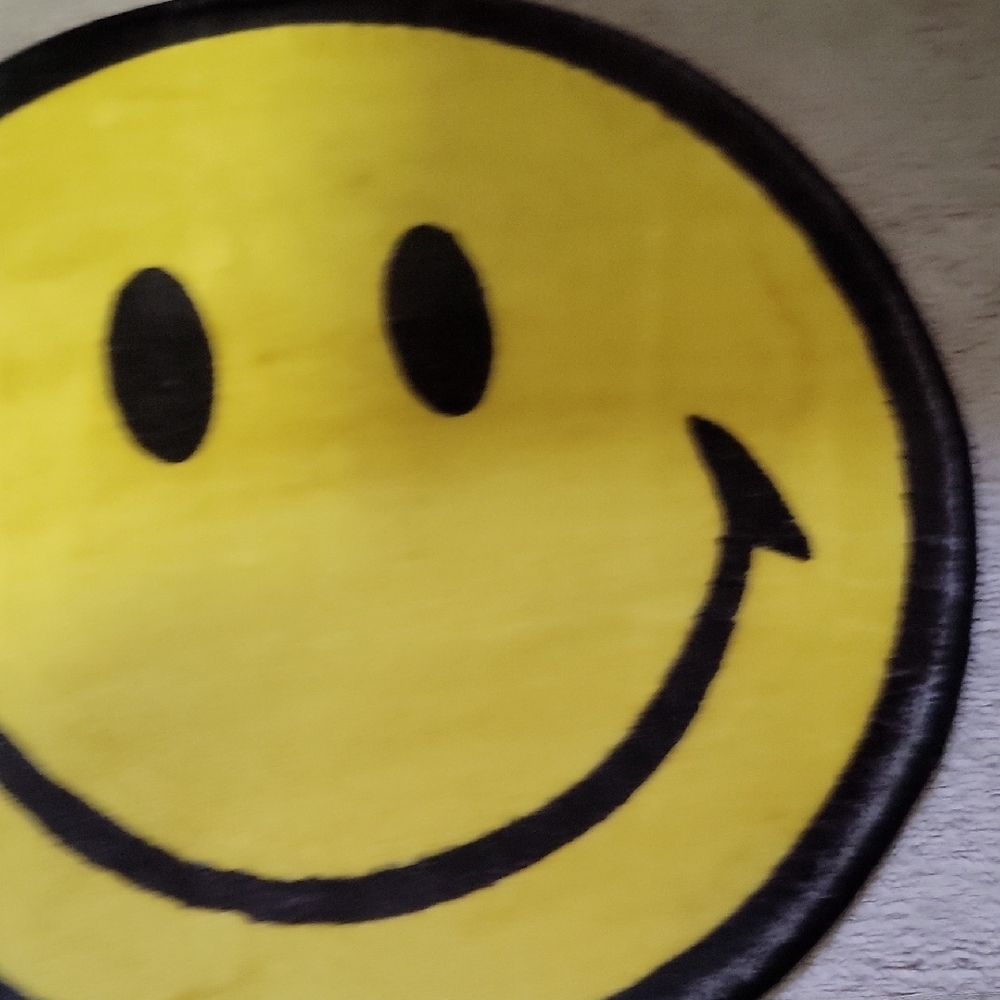 Yellow Smiley Face Rug - Picture 3 of 5